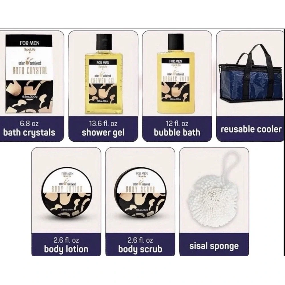 Men's Bath Body 10-Piece‎ Spa Life Gift Set